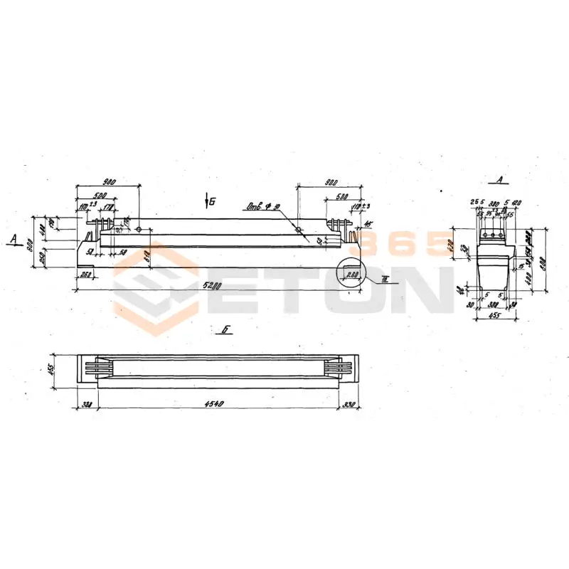 Ригели лестничных клеток Серия 1.420.1-20с РЛ 4-1 с