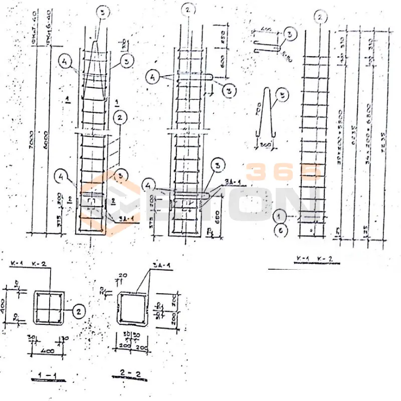 Стволы сборных колонн Серия РМ 2-77 ФКн 7-40 (РМ 2-77)