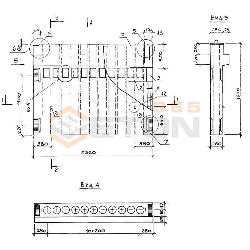 Вентблоки-диафрагмы жесткости Серия 1.034.1-1/90 1ВД 20-26-26