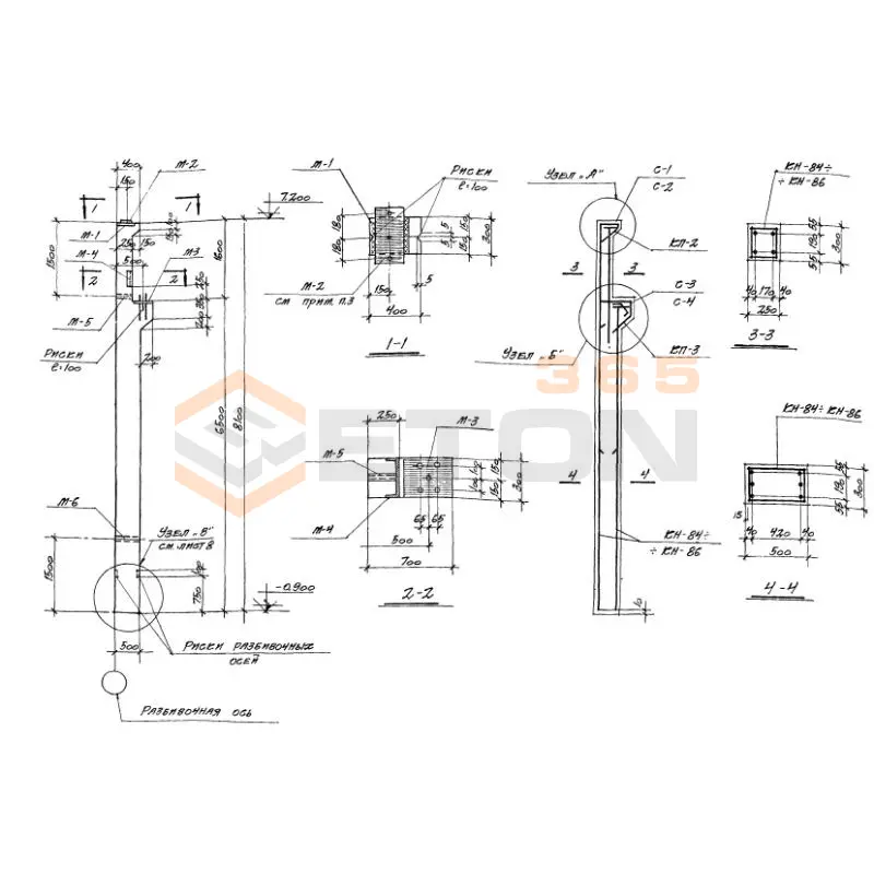 Колонны Серия 1.423-2с КН 84 (1.423-2с)