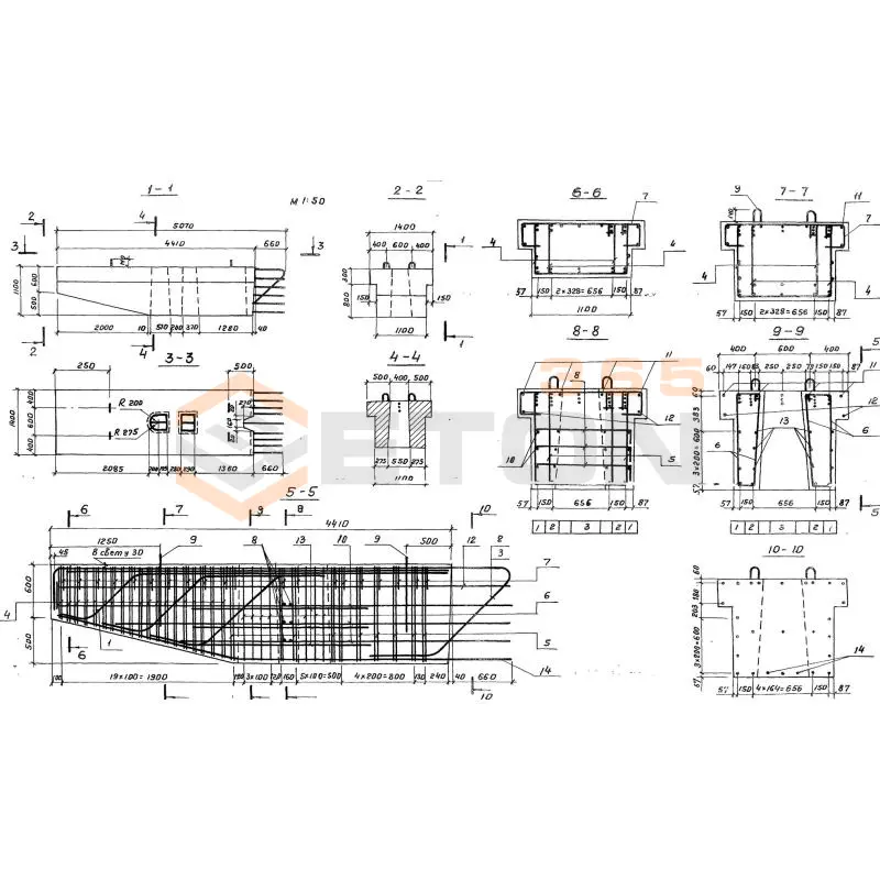 Блоки ригеля Серия 3.503.1-57 33Р 50