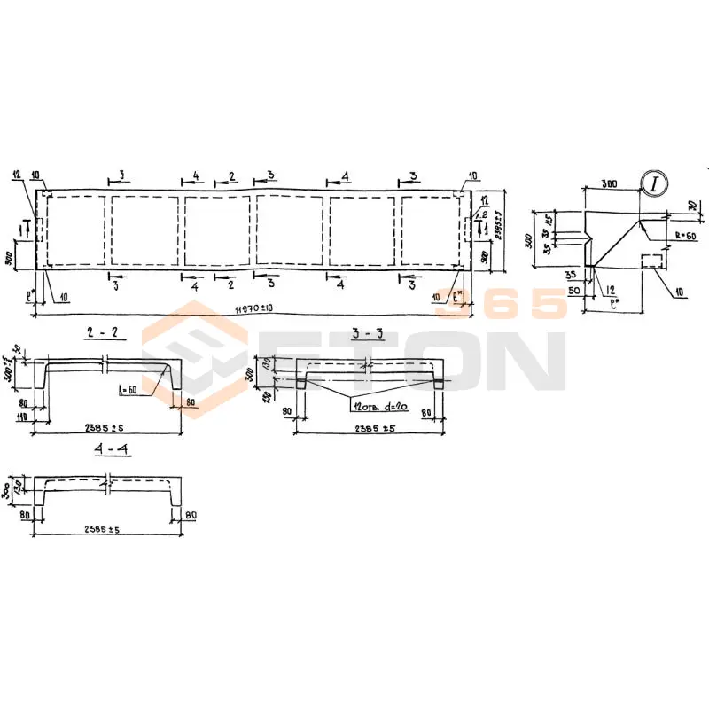 Панели стеновые Серия 1.432.1-20 ПС 120-24-1 АIIIвт-2 (1.432.1-20)