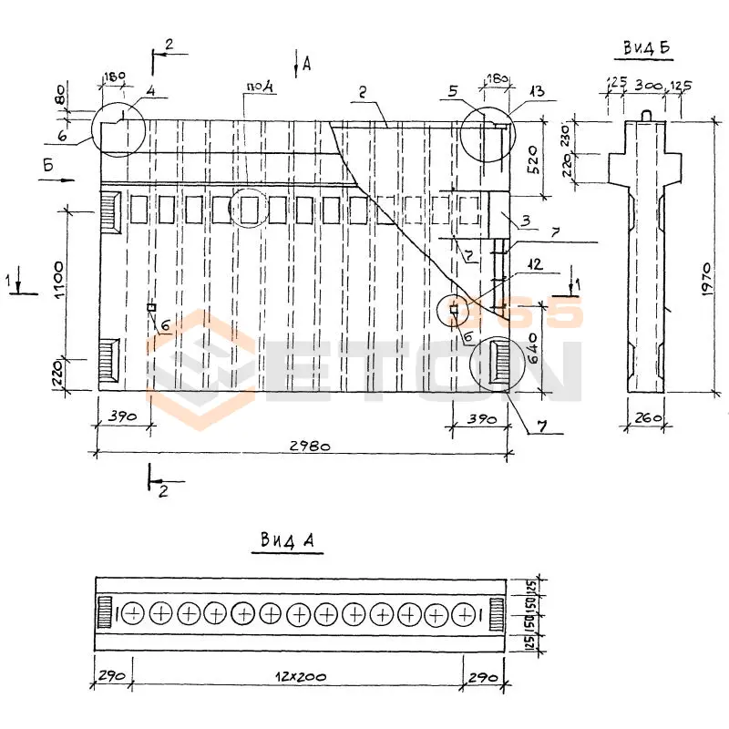 Вентблоки-диафрагмы жесткости Серия 1.034.1-1/90 2ВД 20-30-26
