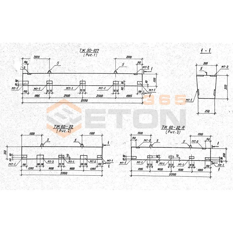 Траверсы ТЖ Серия 3.407.1-137 ТЖ 60-32