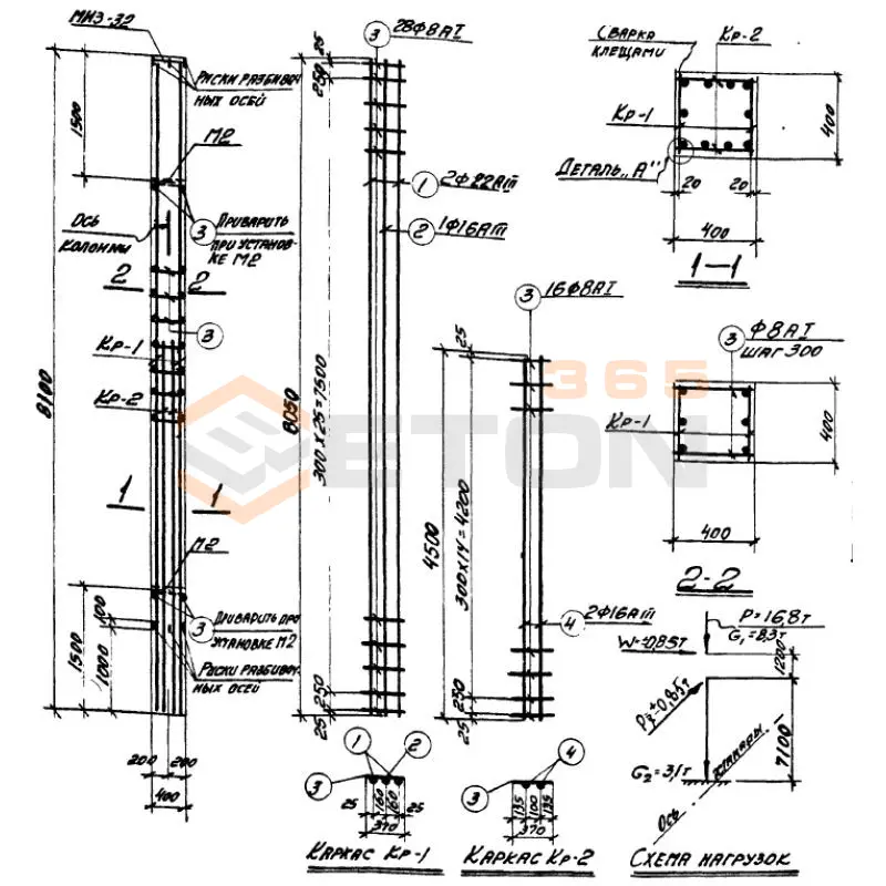 Колонны Серия 3.015-2 К 33-4 (3.015-2)