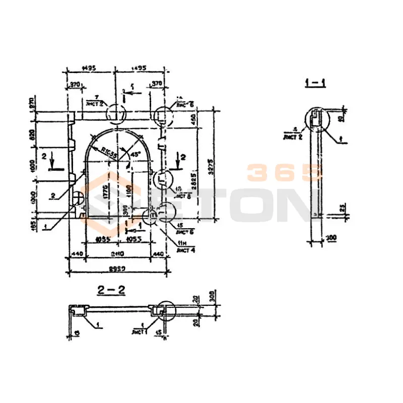Панели наружных стен Серия 1.090.1-2с ПСА 30-33-3-1 пс (1.090.1-2с)