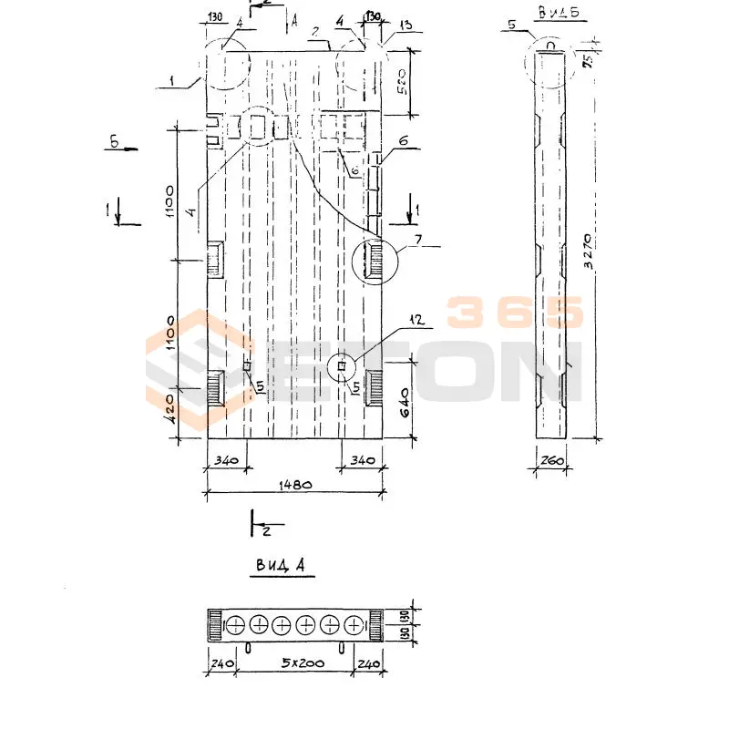 Вентблоки-диафрагмы жесткости Серия 1.034.1-1/90 ВД 33-15-26