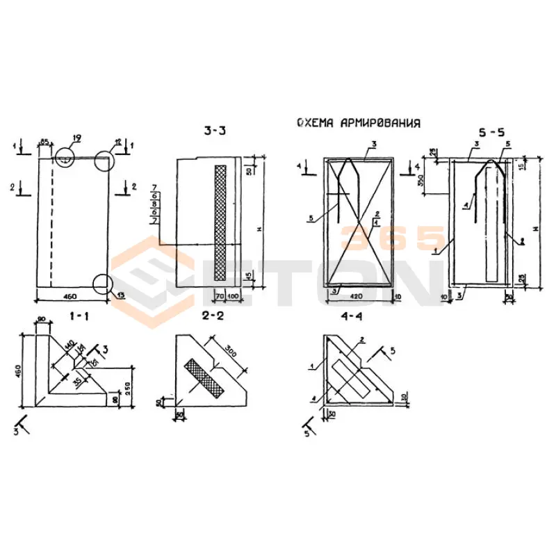 Панели стеновые трехслойные Серия 1.232.1-7 3ПСТ 46-130-25 л