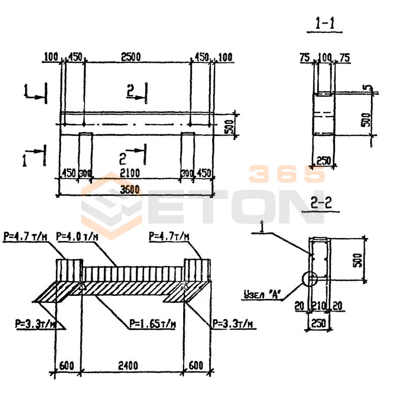 Траверсы Серия 3.016.1-11 Т 2-2