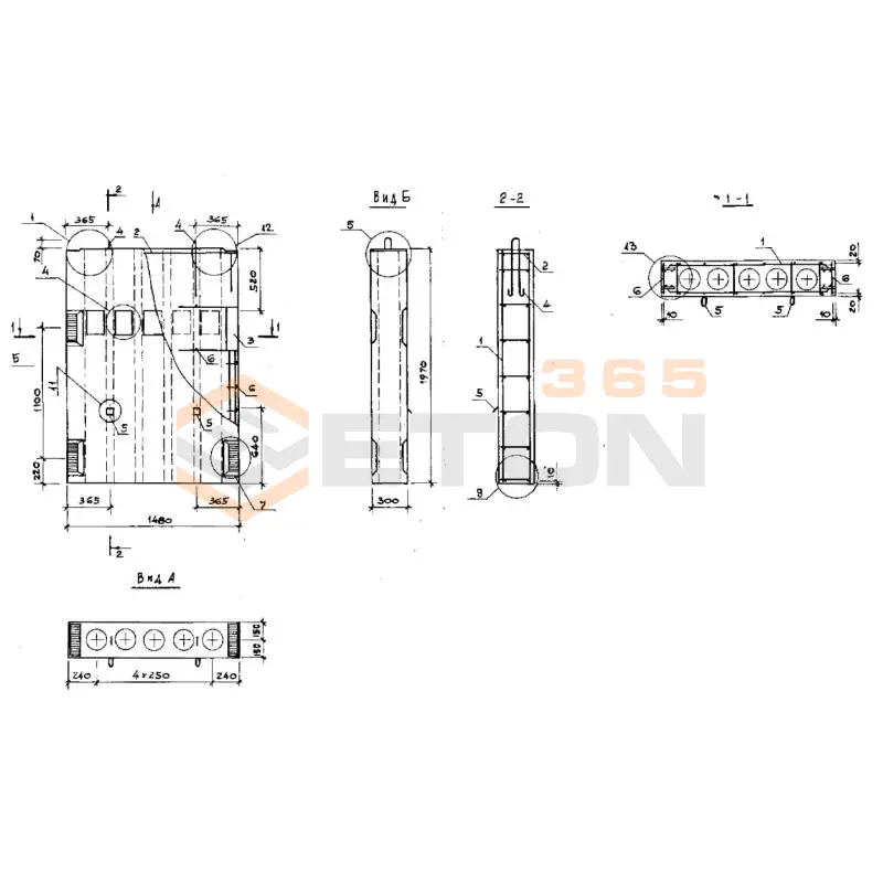 Вентблоки-диафрагмы жесткости Серия 1.034.1-1/90 ВД 20-15-30