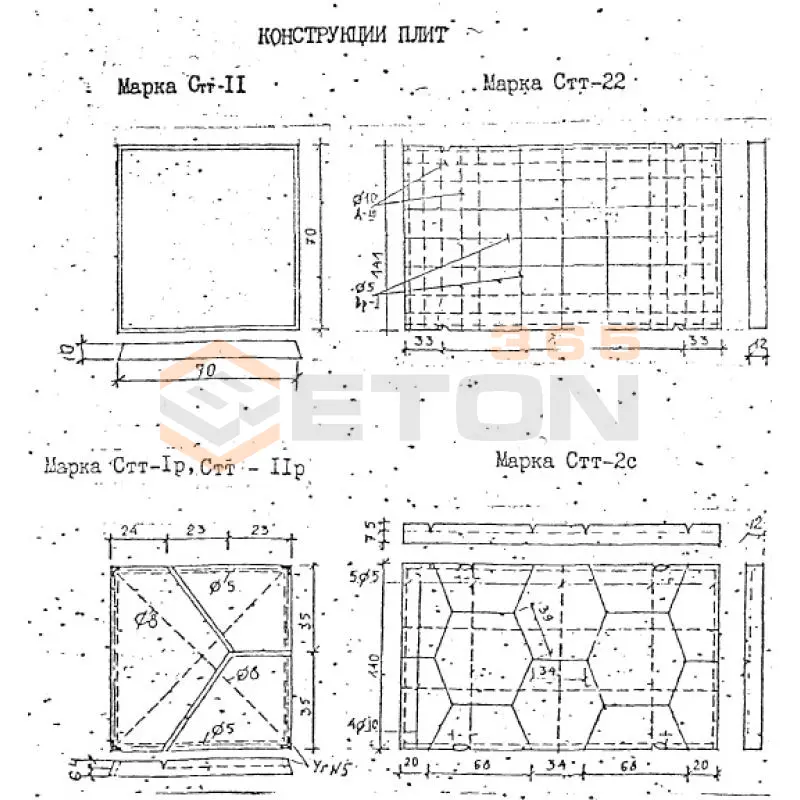 Плиты тротуарные Альбом А385-88 Стт 11 (Альбом А385-88)