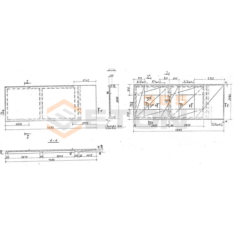 Плиты надсилосные Серия 3.702.1-4 2П 3-5-1