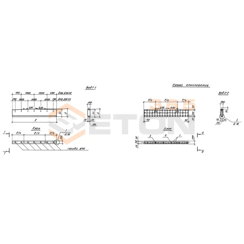 Блоки шкафной стенки Серия 3.503.1-104 БШ 35-2-2