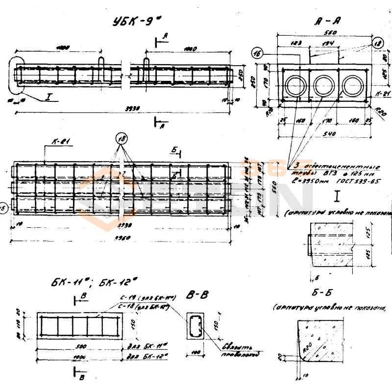 Бруски кабельных каналов серия 3.407.1-157 ( серия 3.407-102, 3.407-40/70 ) БК 12 а (3.407-40/70)