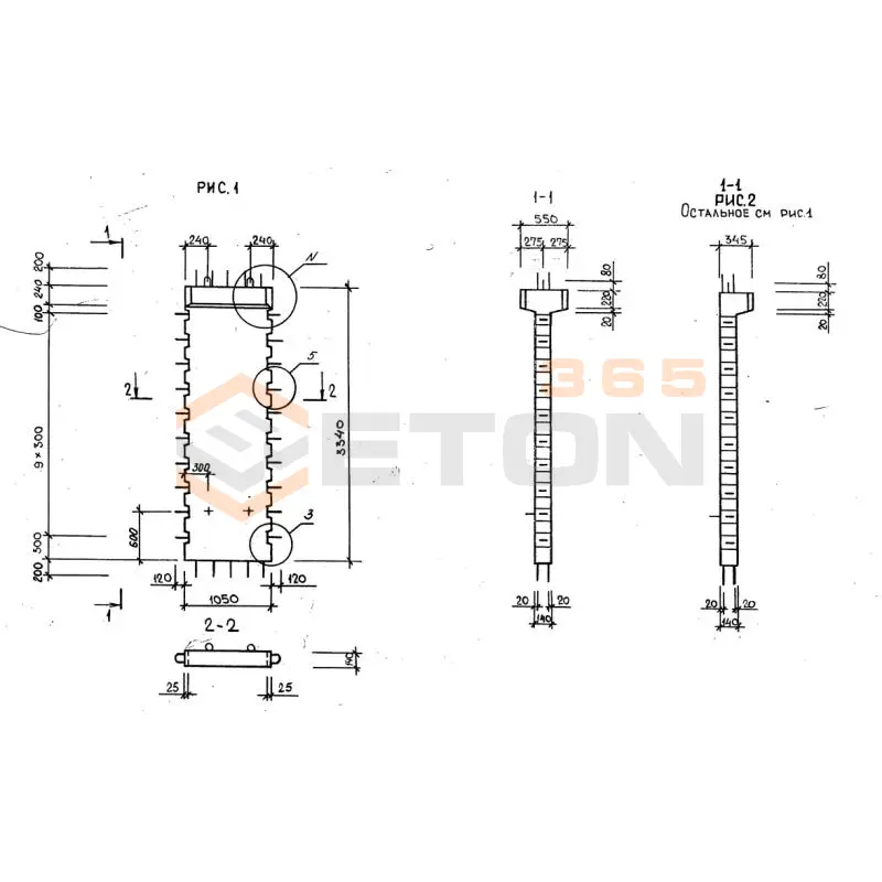 Диафрагмы жесткости серия 1.020-1/87 ( 1.020.1-7, 1.020-1/83, ИИ 04-1, 1.020.1-3пв ) 1Д 11-33 пв