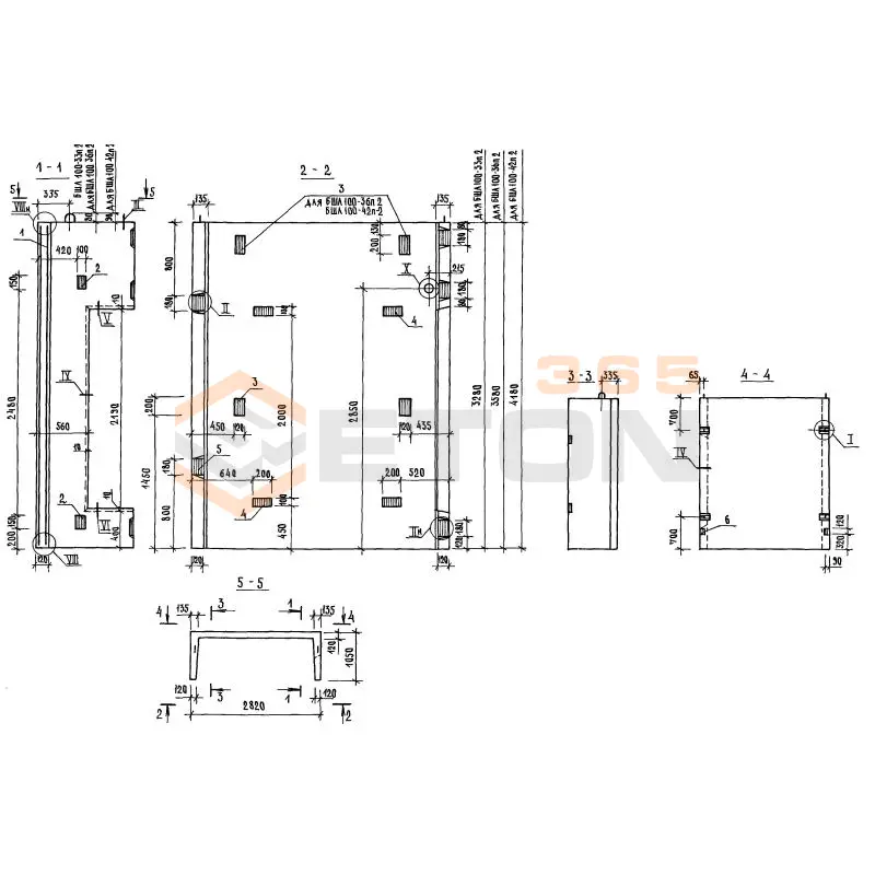Блоки шахт лифтов Серия 1.089.1-1 БШЛ 100-36 п-2