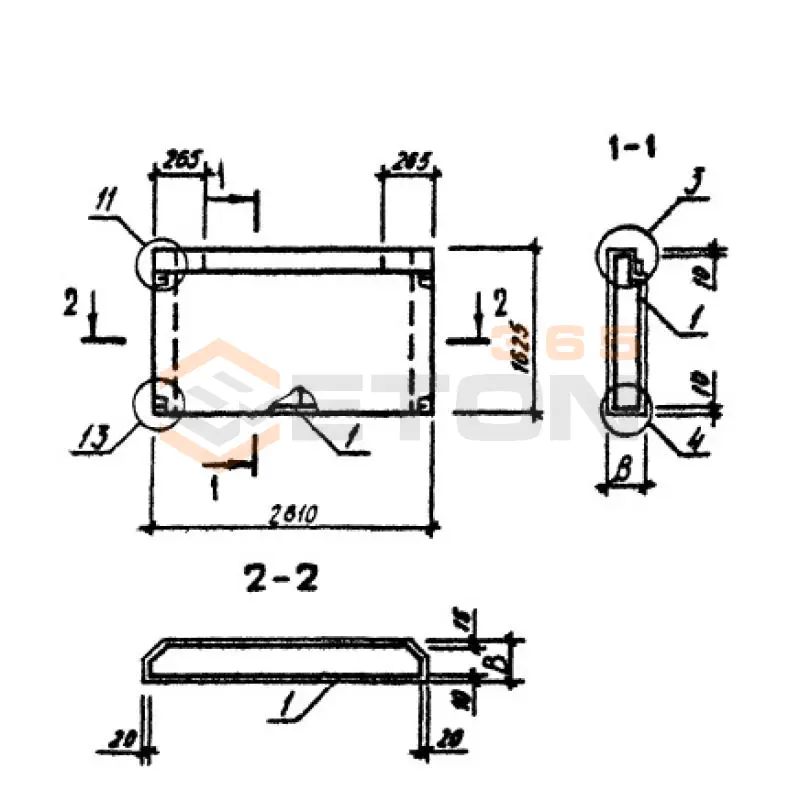 Панели наружных стен однослойные Серия 1.090.1-3пв ПС 28-16-3,5 п пв (1.090.1-3пв)