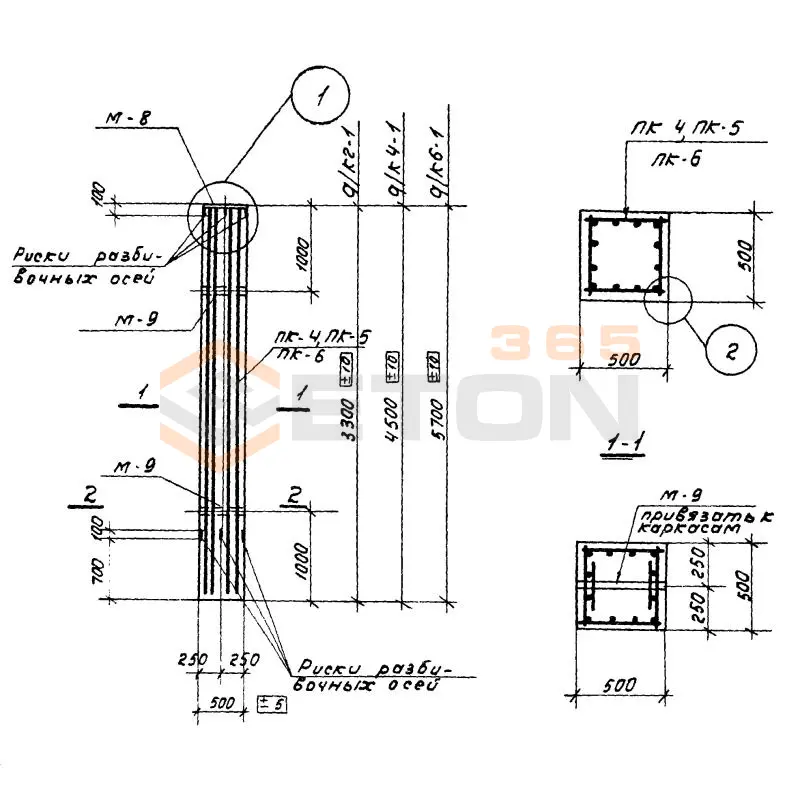 Колонны Серия ИС 01-19 К 6-1