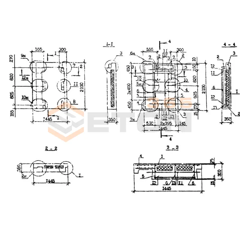 Панели наружных стен нулевого цикла Серия 1.090.1-7с 2ПСЦ 14-21-3,5 птс9 (1.090.1-7с)