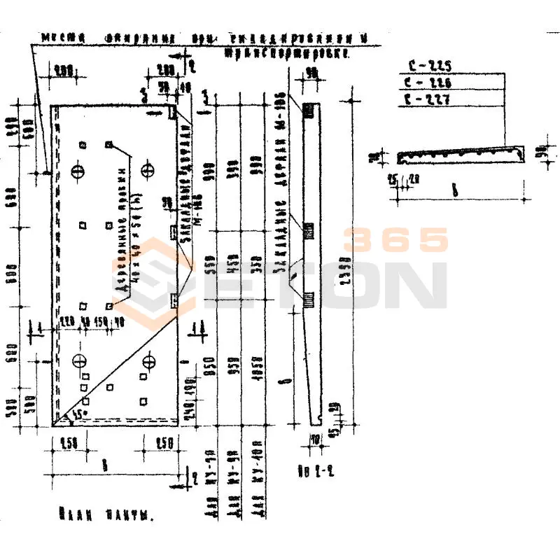 Плиты карнизные Серия ИИ 03-02 Альбом 18-64 КУ 10 п