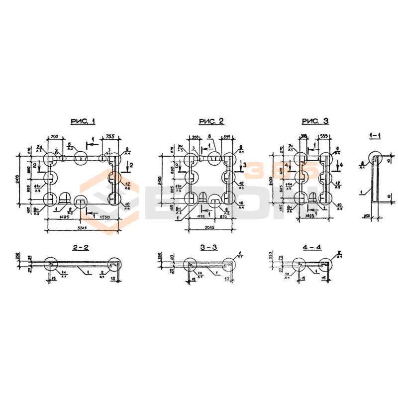 Панели наружных стен нулевого цикла Серия 1.090.1-2с 1ПСЦ 14-21-3,5 пс (1.090.1-2с)