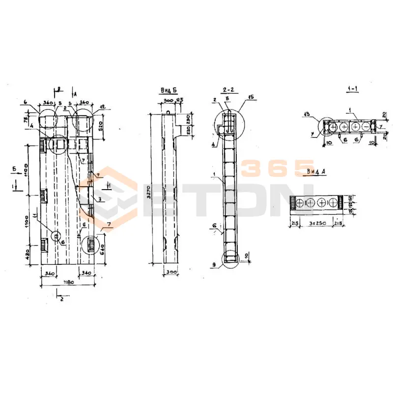 Вентблоки-диафрагмы жесткости Серия 1.034.1-1/90 1ВД 33-12-30