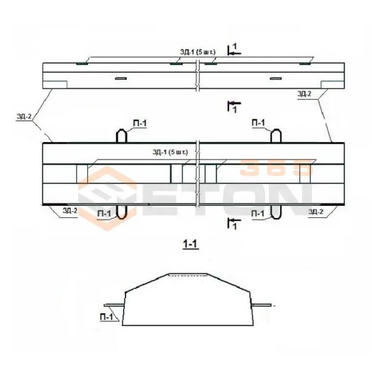 Балки подкрановые (инд.) ПБ 625