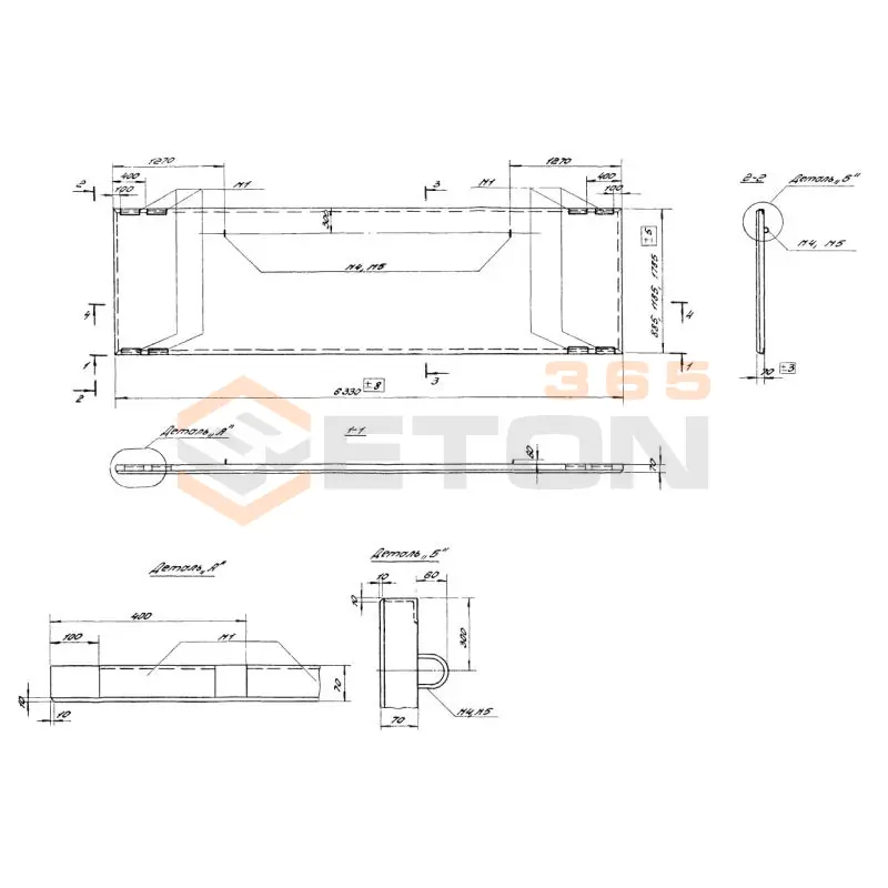 Панели стеновые Серия 1.432-10 ПСЛН АV 0,9-6,35-111 (1.432-10)