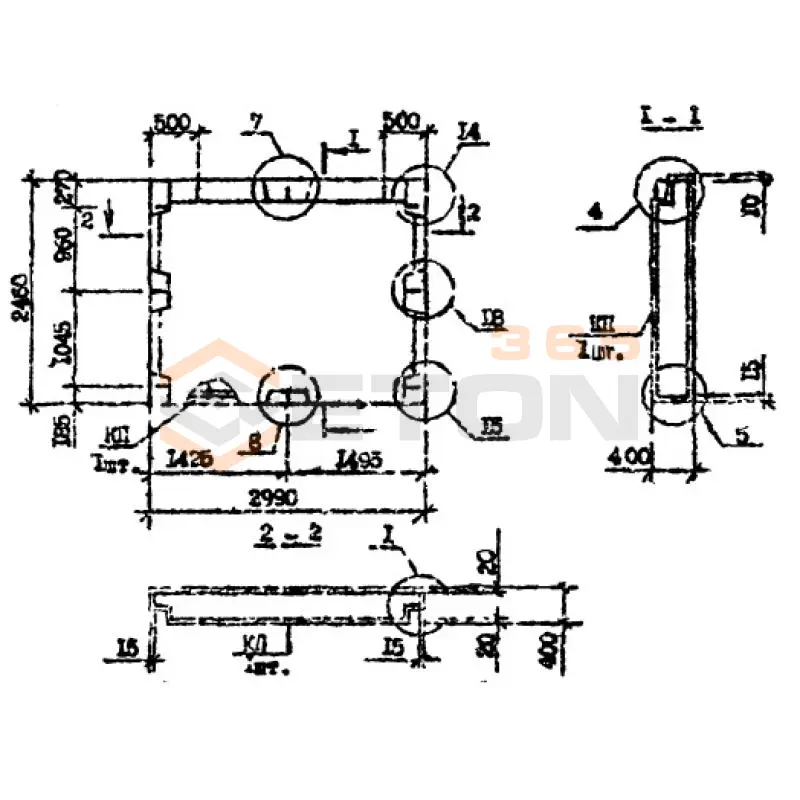 Панели наружных стен Серия 1.090.1-7с ПС 30-25-4 пс (1.090.1-7с)