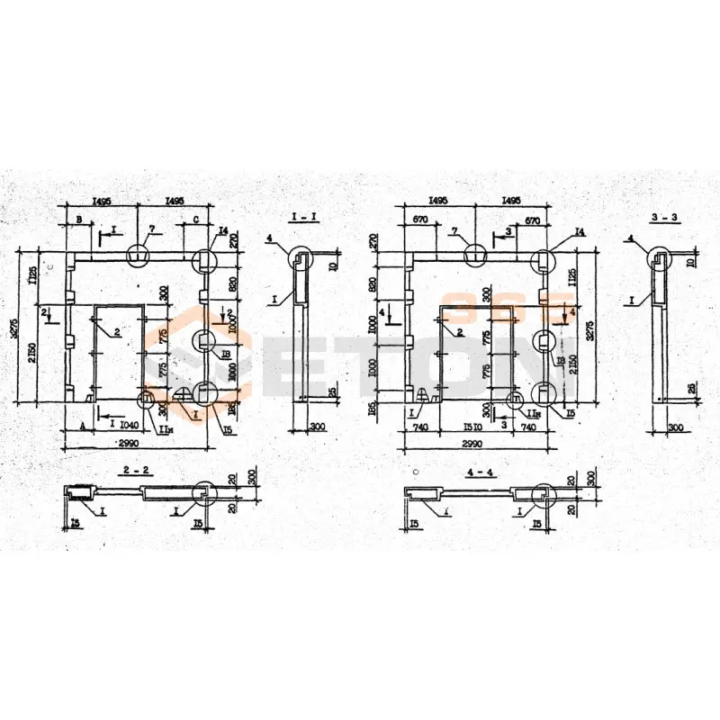 Панели наружных стен Серия 1.090.1-2с 1ПСД 30-33-3-2 пс9 (1.090.1-2с)