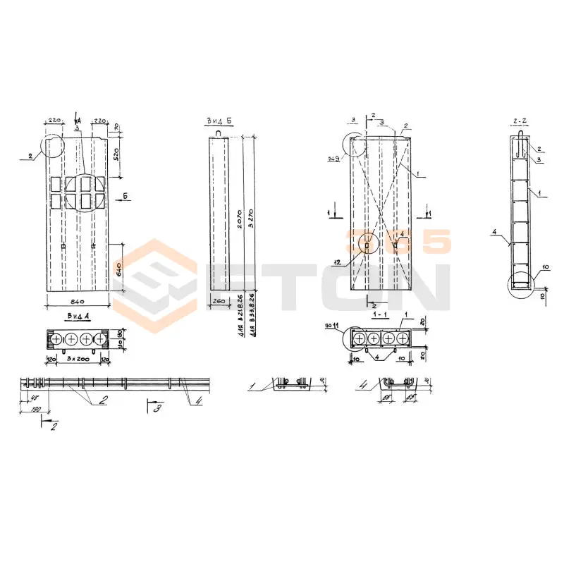 Блоки вентиляционные Серия 1.034.1-1/90 В 21-8-26