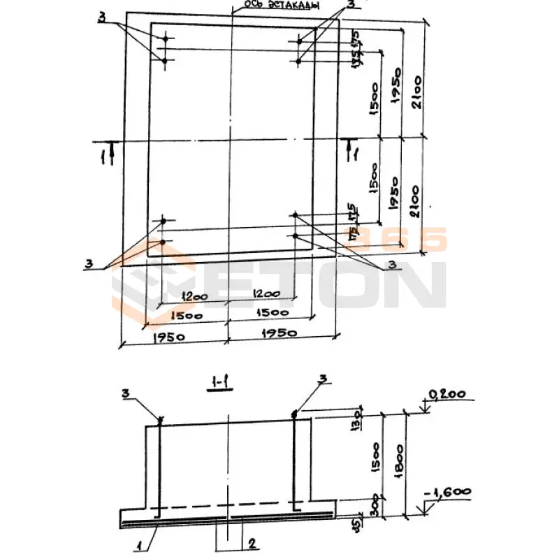 Фундаменты Серия 3.015.2-15 ФМ 8 (3.015.2-15)
