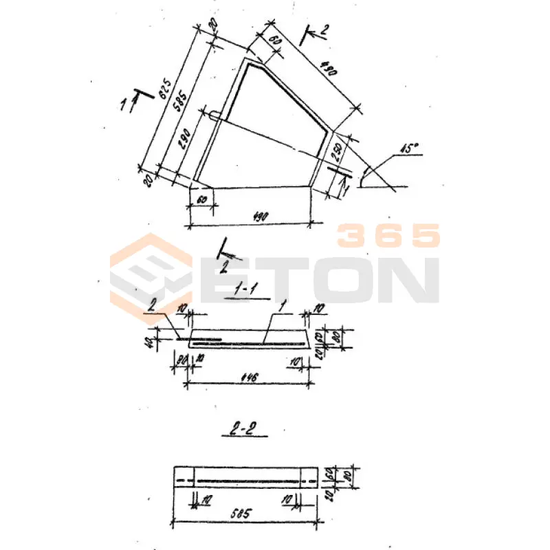 Плиты водостока ТПР 320-069.86 ПВ 3 (ТПР 320-069.86)