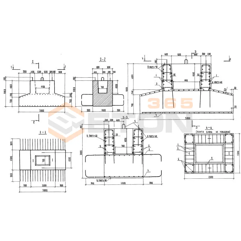 Блоки фундамента Серия 3.503.1-90 Ф 380-74-7