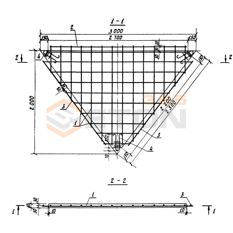 Плиты Серия 3.820.1-70 (3.820.1-32, 3.820-11) ПТВ 25