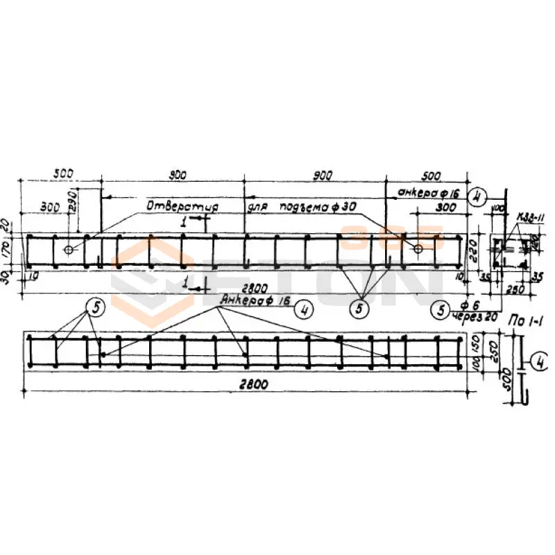 Перемычки Серия ИИ 03-02 Альбом 16б ч2 БУ 28-2