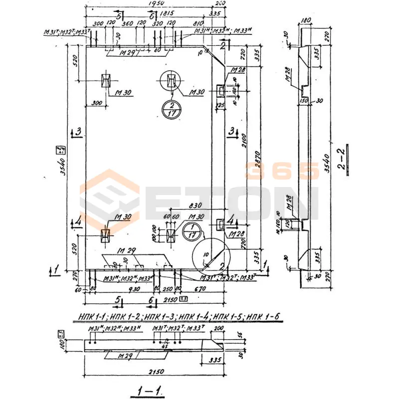 Плиты надколонные Серия 1.420-4 НПК 1-6