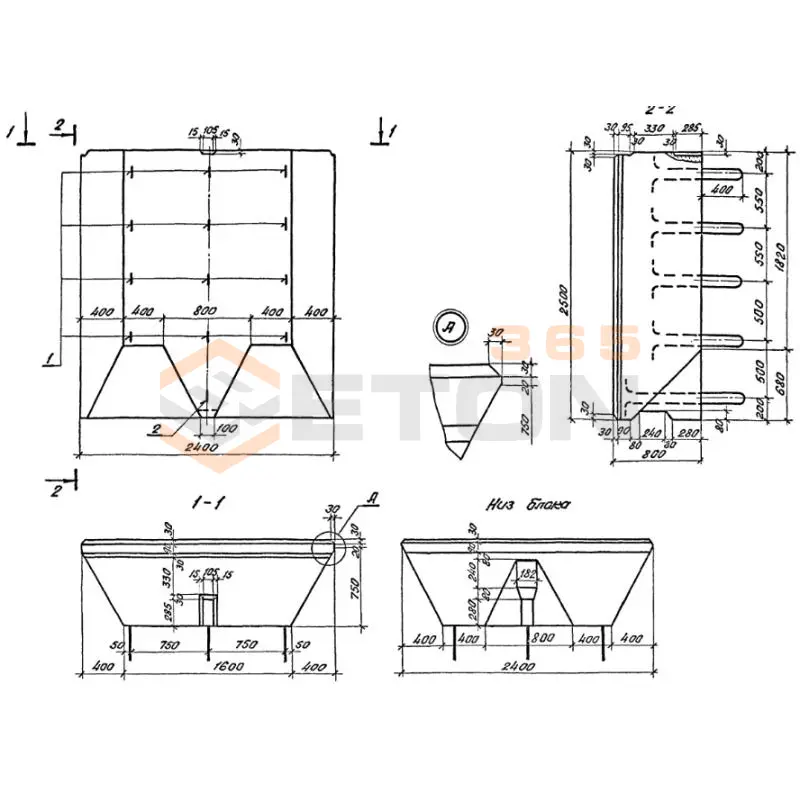 Блоки контурные рядовые Серия 3.501.1-150 1К 24-25