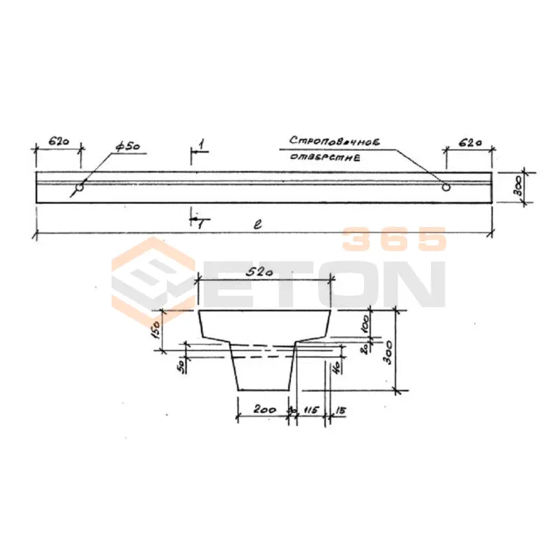 Балки фундаментные ГОСТ 28737-90 4БФ 24 (ГОСТ 28737-90)