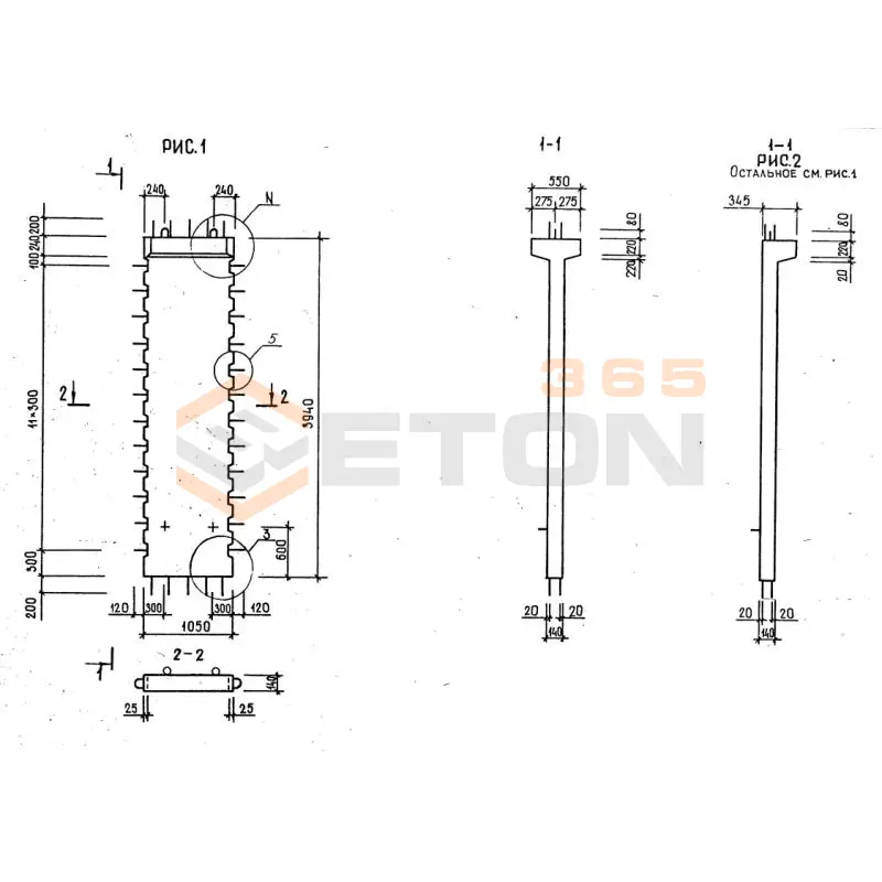 Диафрагмы жесткости серия 1.020-1/87 ( 1.020.1-7, 1.020-1/83, ИИ 04-1, 1.020.1-3пв ) 2Д 11-39 пв