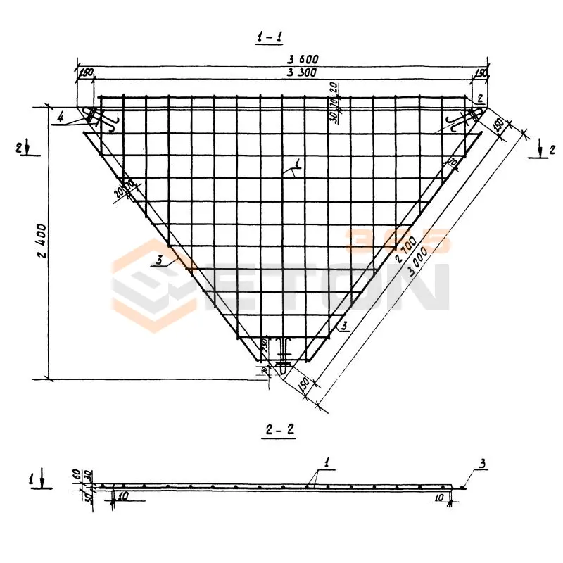 Плиты Серия 3.820.1-70 (3.820.1-32, 3.820-11) ПТВ 30