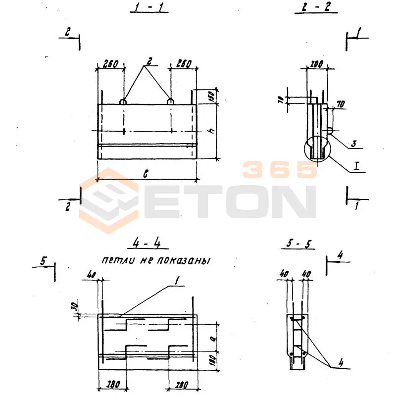 Блоки шкафной стенки Серия 3.503.1-95 Ш 4 с