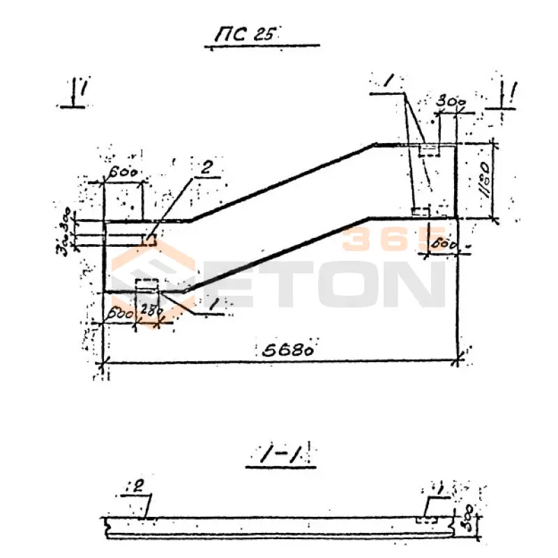 Панели стеновые Серия ВТИ КЖ 01-82 ПС 25 (ВТИ КЖ 01-82)