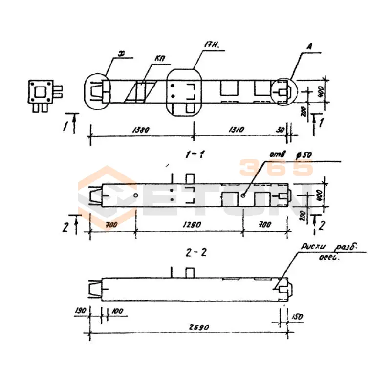 Колонны Серия 1.020.1-6сп 5КН 20-27-5-1 спн (1.020.1-6сп)