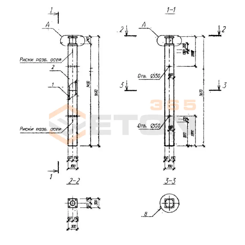 Колонны Серия Б1.020.1-7 1КБ 3-28-32 (Б1.020.1-7)