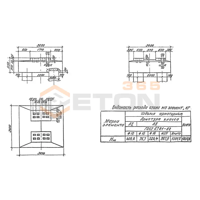Насадки для устоев и промежуточных опор Серия 3.501.1-150 НМ