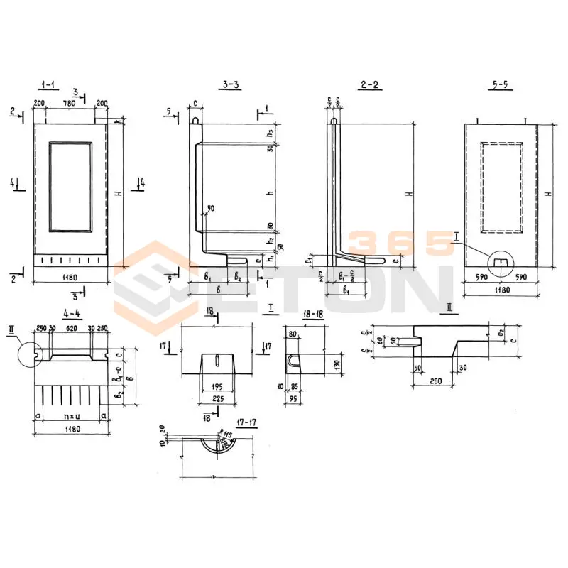 Блоки тоннелей стеновые доборные Серия 3.006.1-3/83 СБ 30д-15
