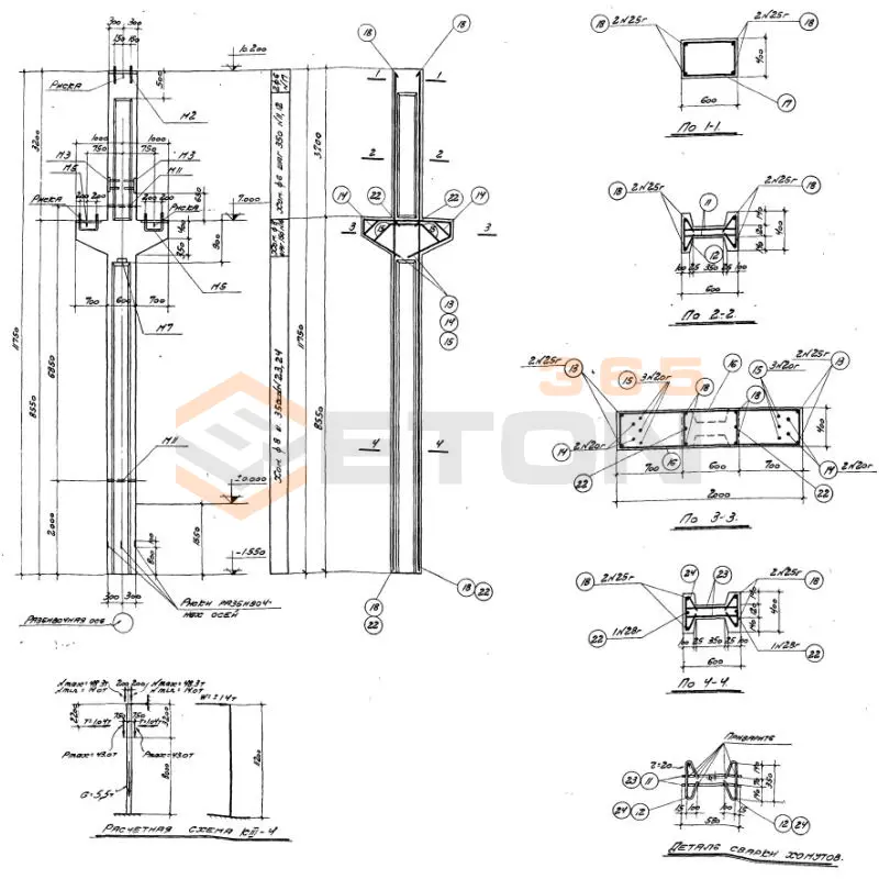 Колонны Серия КЭ 01-06 К III-4 б (КЭ 01-06)