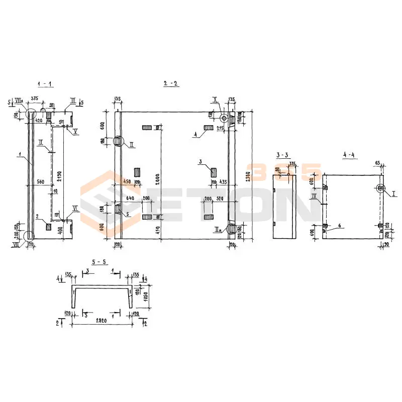 Блоки шахт лифтов Серия 1.089.1-1 БШЛ 100-30 п-2