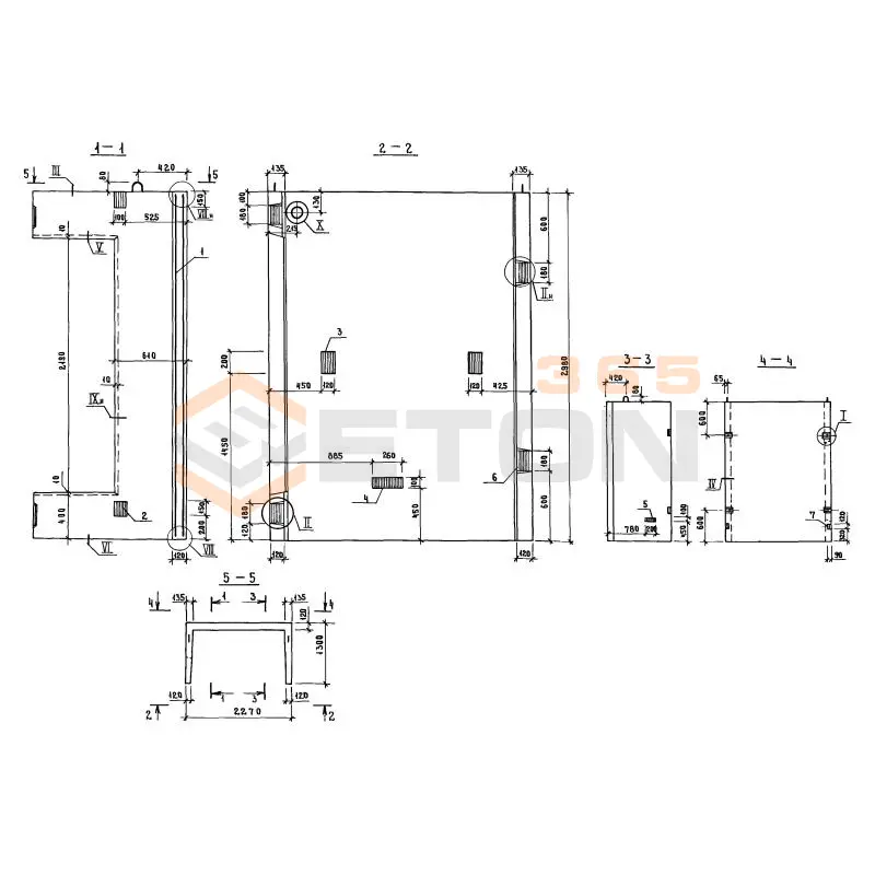 Блоки шахт лифтов Серия 1.089.1-1 БШЛ 100-30-4 б